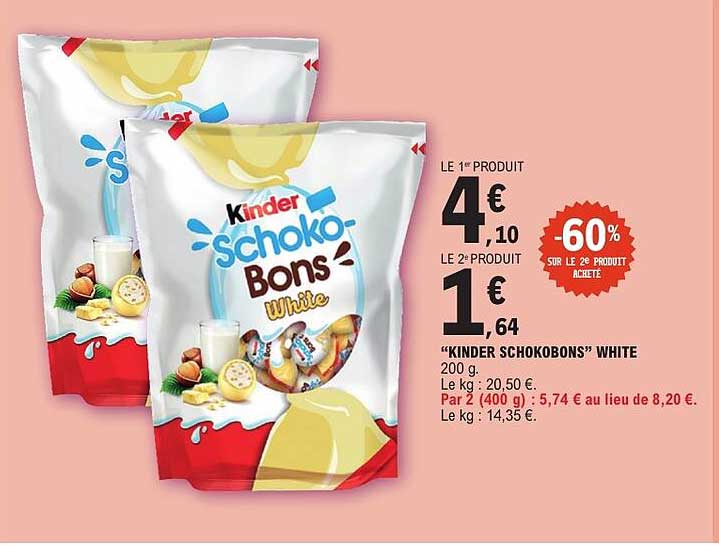 KINDER SCHOKOBONS" WHITE