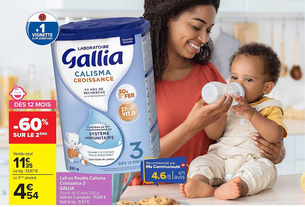 Lait en Poudre Calisma Croissance 3 GALLIA