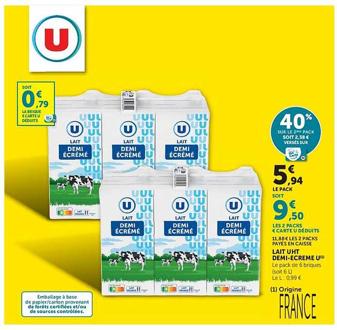 LAIT UHT DEMI-ÉCRÉMÉ