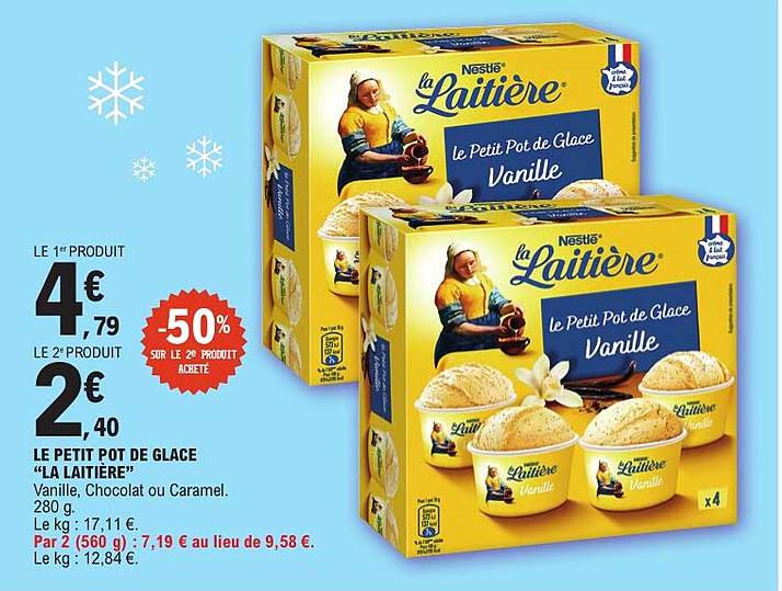 LE 1er PRODUIT 4€ 79 LE 2' PRODUIT 2€ 40 -50% SUR LE 2e PRODUIT ACHETE