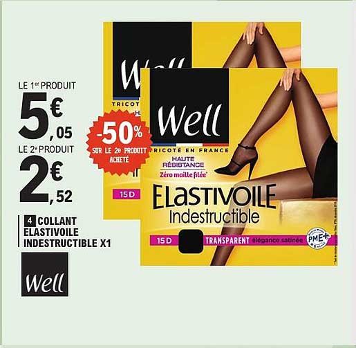 Le 1er produit 5€05 - Le 2e produit 2€52 -50% sur le 2e produit acheté