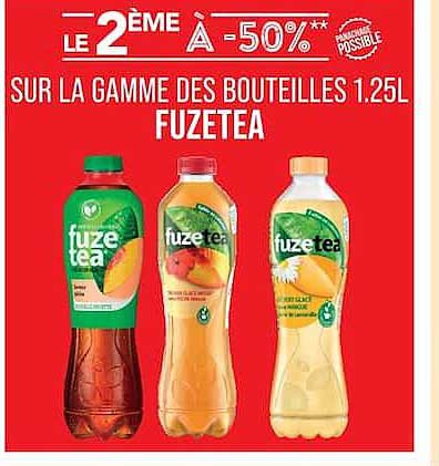 LE 2ÈME À -50%** SUR LA GAMME DES BOUTEILLES 1.25L FUZETEA