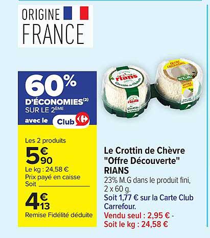 Le Crottin de Chèvre "Offre Découverte" RIANS