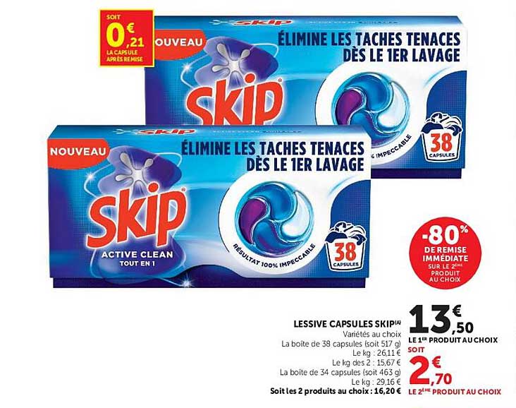 LESSIVE CAPSULES SKIP