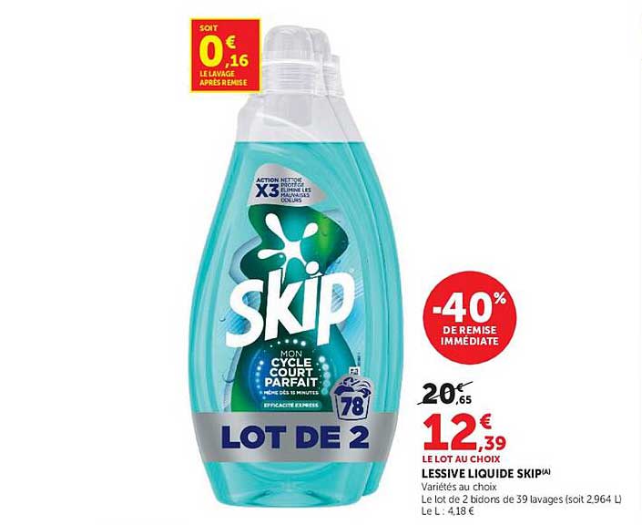 LESSIVE LIQUIDE SKIP(A)