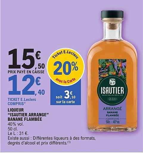 LIQUEUR “ISAUTIER ARRANGÉ” BANANE FLAMBÉE