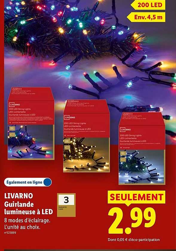 LIVARNO Guirlande lumineuse à LED
