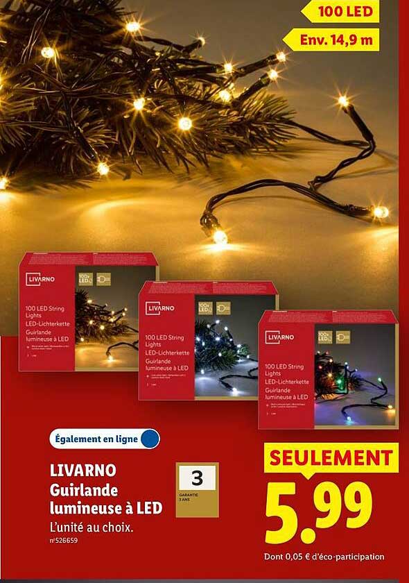 LIVARNO Guirlande lumineuse à LED