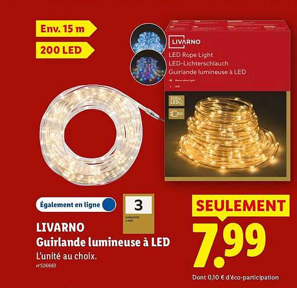 LIVARNO Guirlande lumineuse à LED