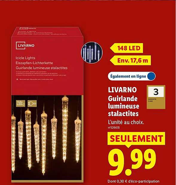 LIVARNO Guirlande lumineuse stalactites