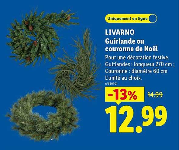 LIVARNO Guirlande ou couronne de Noël