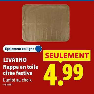 LIVARNO Nappe en toile cirée festive L'unité au choix.