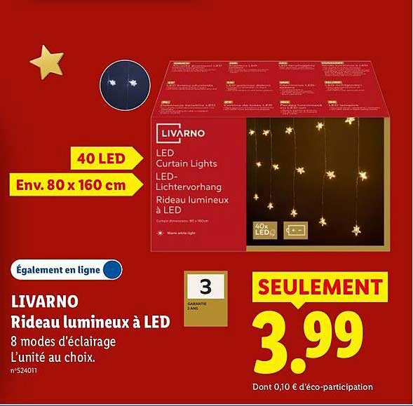 LIVARNO Rideau lumineux à LED