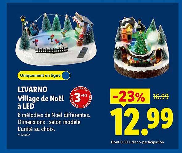 LIVARNO Village de Noël à LED