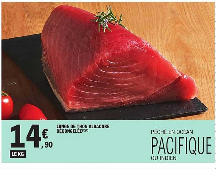 LONGE DE THON ALBACORE DÉCONGELÉE