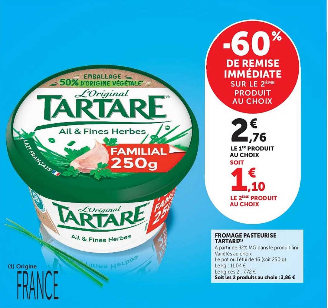 L'Original Tartare Ail & Fines Herbes Familial 250g