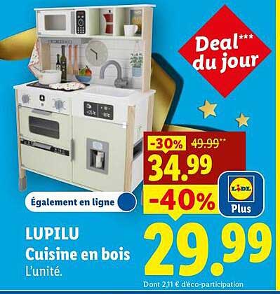LUPILU Cuisine en bois L'unité.