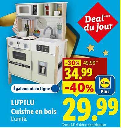 LUPILU Cuisine en bois L'unité.