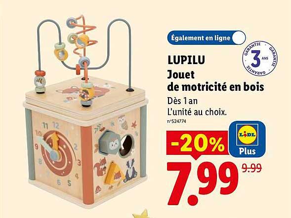 LUPILU Jouet de motricité en bois