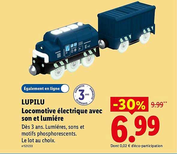 LUPILU Locomotive électrique avec son et lumière