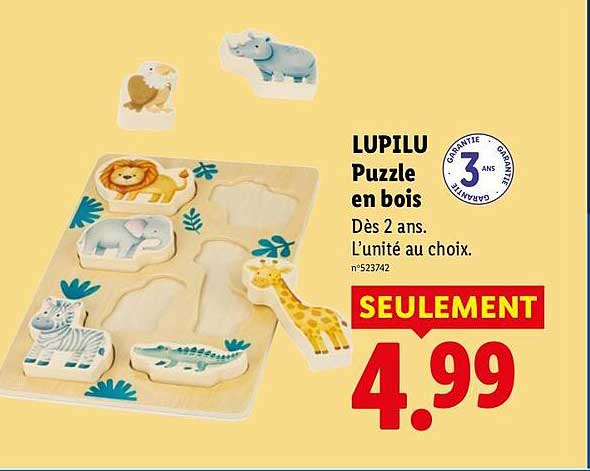 LUPILU Puzzle en bois