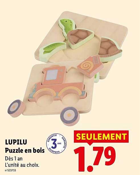 LUPILU Puzzle en bois