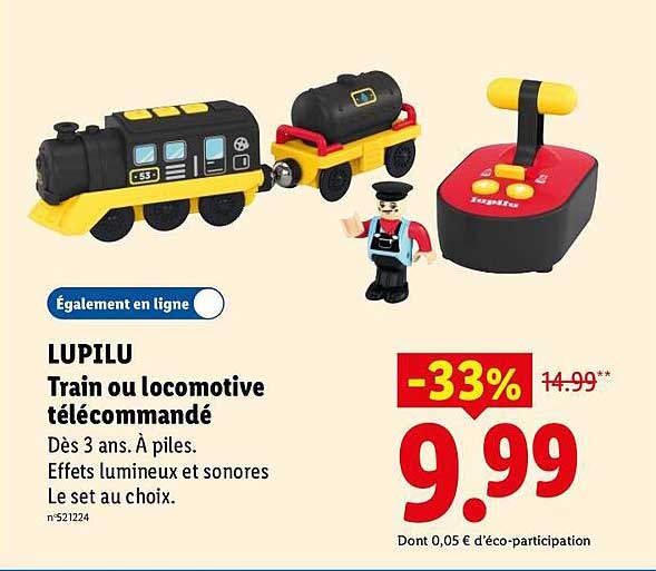 LUPILU Train ou locomotive télécommandé
