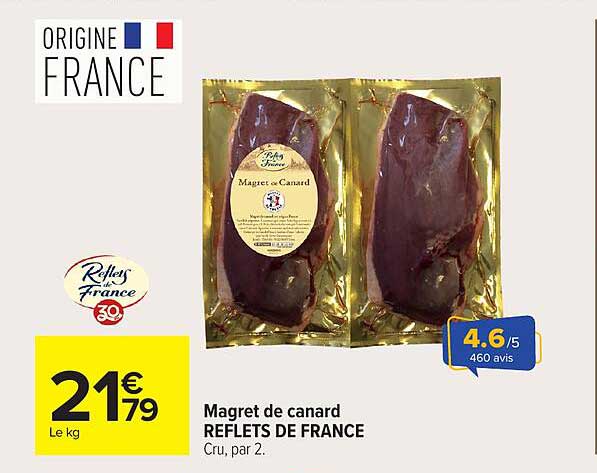 Magret de canard REFLETS DE FRANCE Cru, par 2.