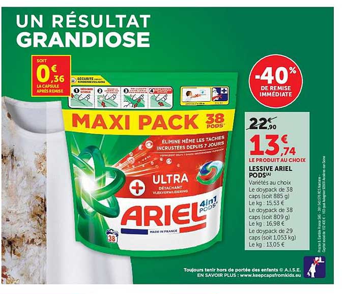 MAXI PACK 38 PODS ARIEL