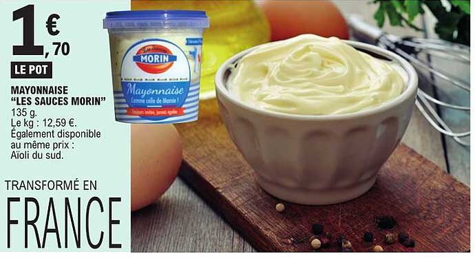 MAYONNAISE “LES SAUCES MORIN”