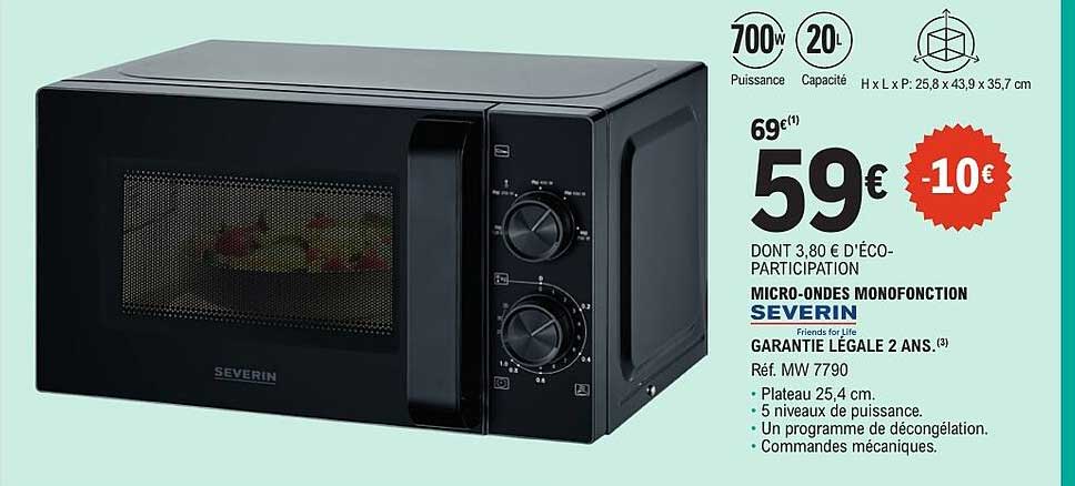 MICRO-ONDES MONOFONCTION SEVERIN