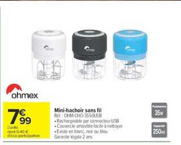 Mini-hachoir sans fil