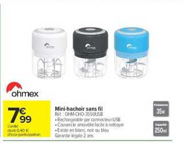 Mini-hachoir sans fil