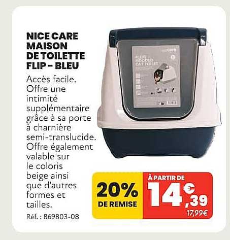 NICE CARE MAISON DE TOILETTE FLIP- BLEU