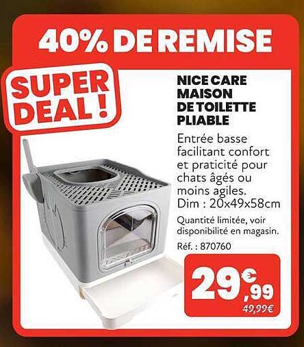 NICE CARE MAISON DE TOILETTE PLIABLE