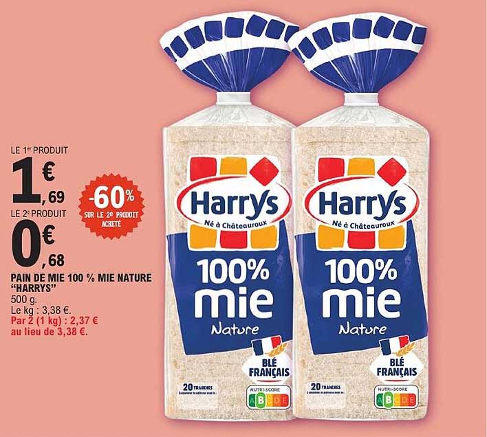 PAIN DE MIE 100 % MIE NATURE "HARRY'S"
