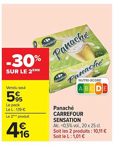 Panaché CARREFOUR SENSATION