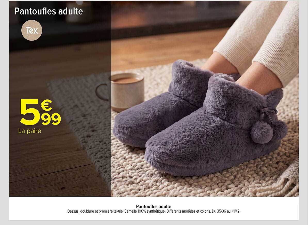 Pantoufles adulte