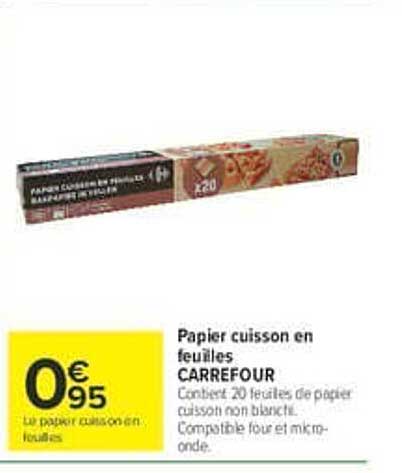 Papier cuisson en feuilles CARREFOUR
