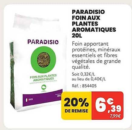 PARADISIO FOIN AUX PLANTES AROMATIQUES 20L