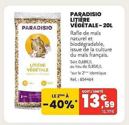 PARADISIO LITIERE VEGETALE - 20L