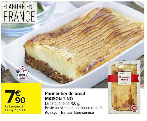 Parmentier de bœuf MAISON TINO