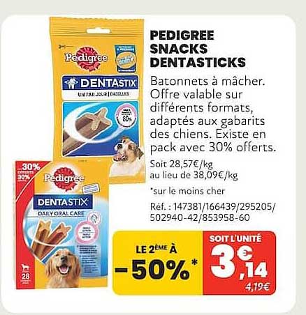 PEDIGREE SNACKS DENTASTICKS