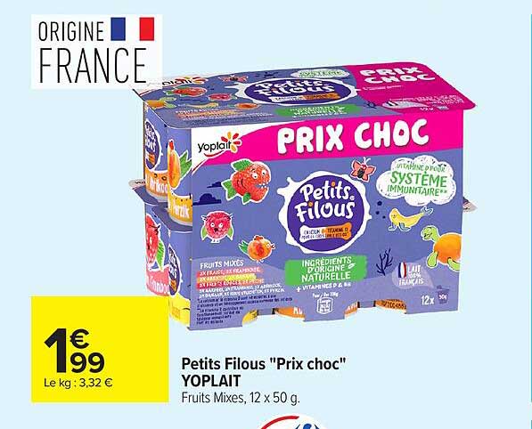 Petits Filous "Prix choc" YOPLAIT