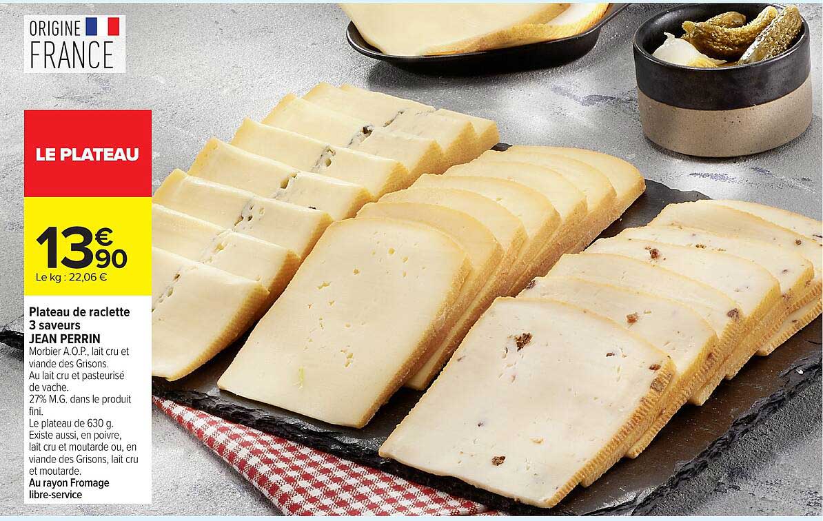 Plateau de raclette 3 saveurs JEAN PERRIN