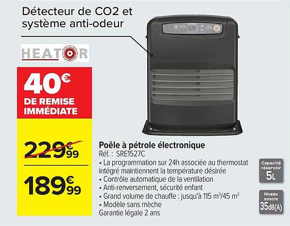 Poêle à pétrole électronique