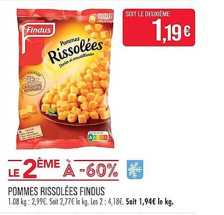 POMMES RISSOLEES FINDUS