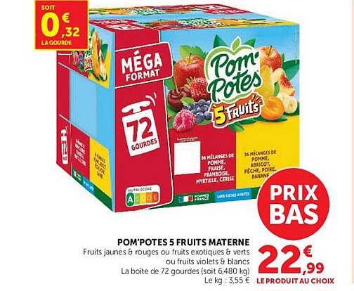 POM'POTES 5 FRUITS MATERNE