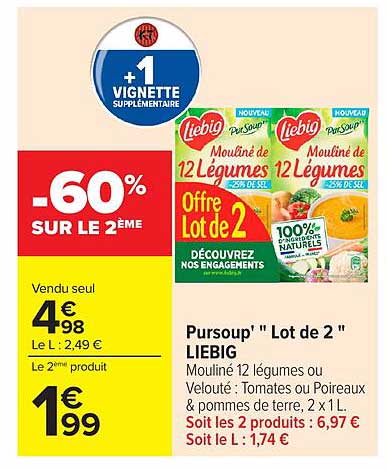 Poursoup' " Lot de 2 " LIEBIG