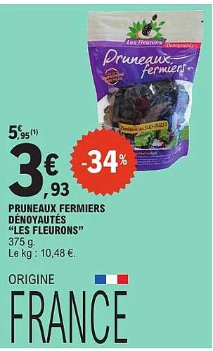 PRUNEAUX FERRMIERS DÉNOYAUTÉS “LES FLEURONS” 375 g.